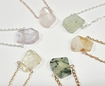 Prehnite Quartz Crystal Amulet of Light 