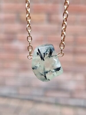 Prehnite Quartz Crystal Amulet of Light 