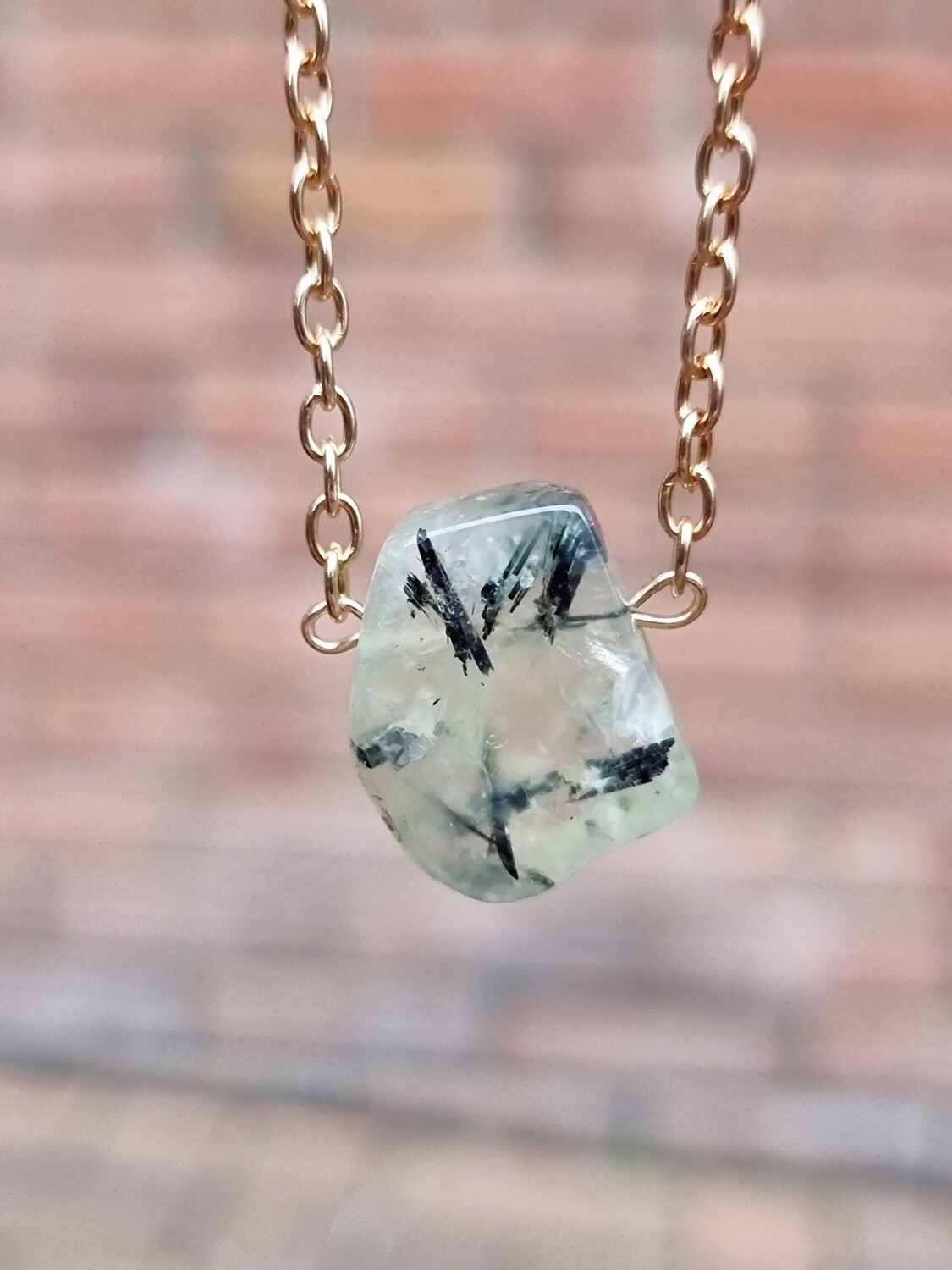 Prehnite Quartz Crystal Amulet of Light 