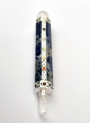 Sodalite Crystal Healing Wand Chakra Energy Generator 