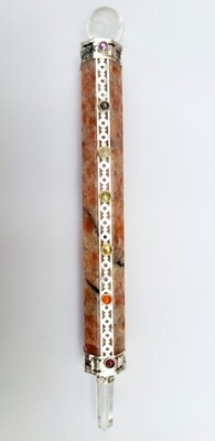 Sunstone Crystal Healing Wand Chakra Energy Generator 