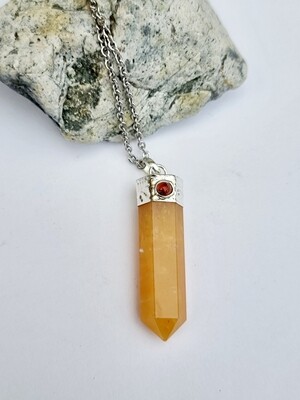 Yellow Aventurine Necklace Healing Reiki Spiritual Faith Healing Energy 6 Sided Yellow  Heloxahon Pendant 