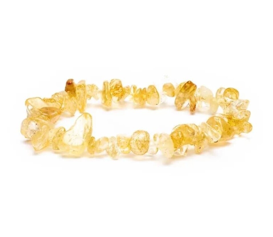 Bracelet Citrine Crystal chip elastic 