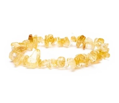 Bracelet Citrine Crystal chip elastic 