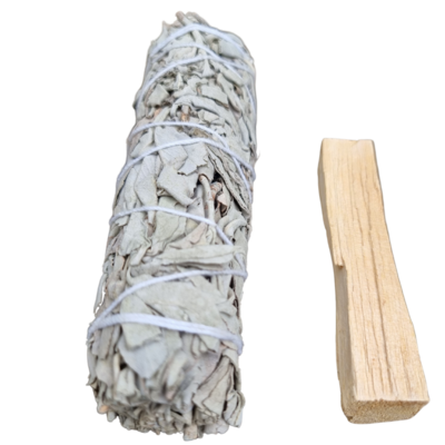 House Cleansing Set White Sage 6&quot; + Palo Santo 4&quot;