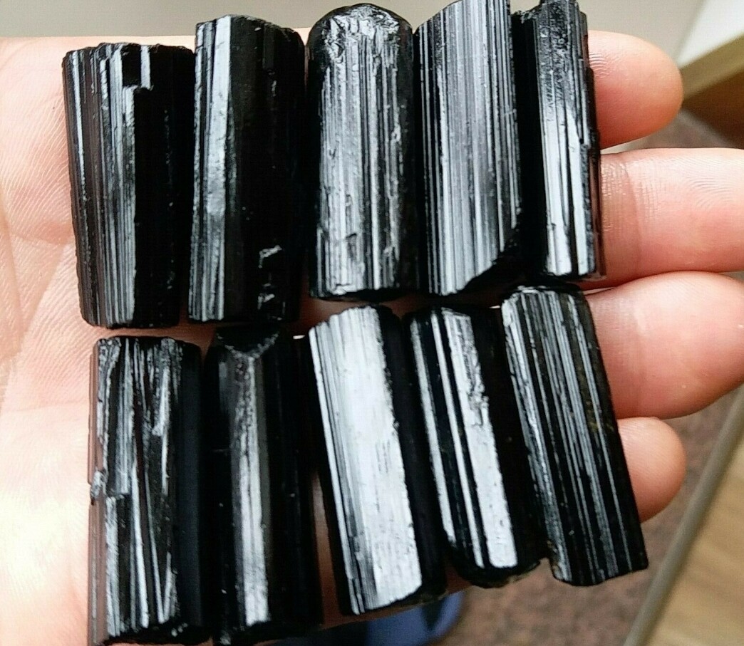 Black Tourmaline Natural Stone Quartz Crystal Point