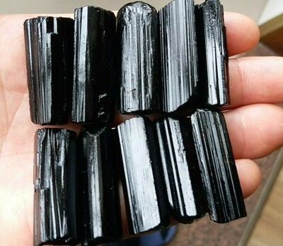 Black Tourmaline Natural Stone Quartz Crystal Point