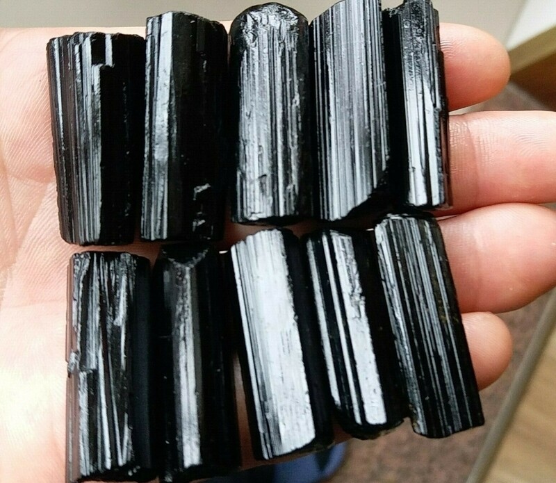 Black Tourmaline Natural Stone Quartz Crystal Point