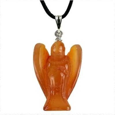 Angel Carnelian Crystal Pendant Necklace