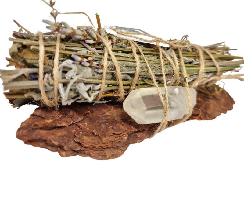 CEDAR SAGE SMUDGE STICK WAND HERBAL CLARITY 6"