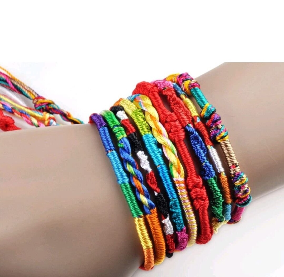 Bracelets Multicolour Braid Friendship Cords Strand Bracelet × 2 pcs