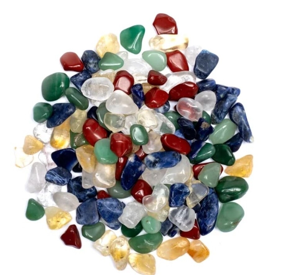 Tibetan Five Chakra tumbled stone mix