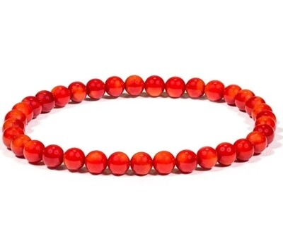 Bracelet Bamboo Coral Red Positivity Happiness Journey Protection 