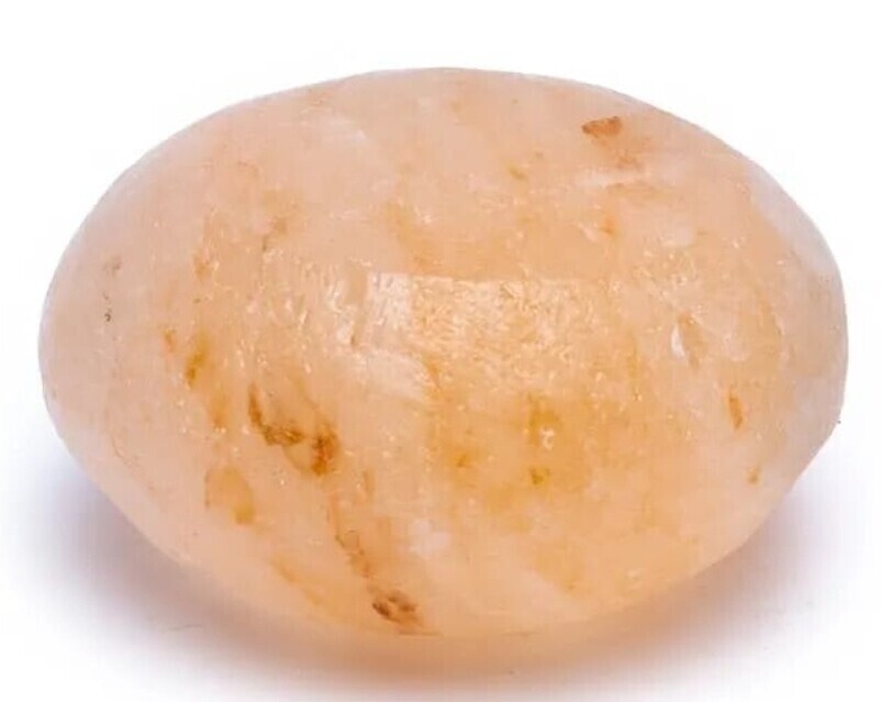 Himalayan salt crystal soap &amp; massage stone round