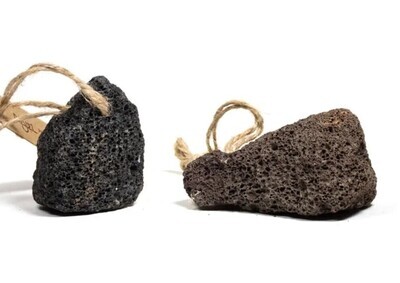 Lava Scrub Stone with hanging cord 