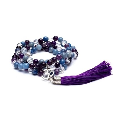 Necklace Amethyst/ Aventurine/ Rock Crystal Ohm