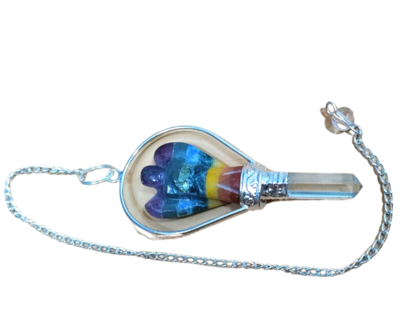 Crystal Pendulum Chakra Angel Dowser - Pendulum for Reiki Chakra Healing Crystal Stone