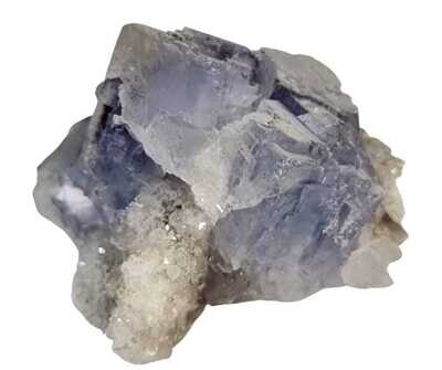 BLUE CUBIC WATER CLEAR FLUORITE WITH PHANTOMS, FLUORITE QUARTZ CRYSTAL