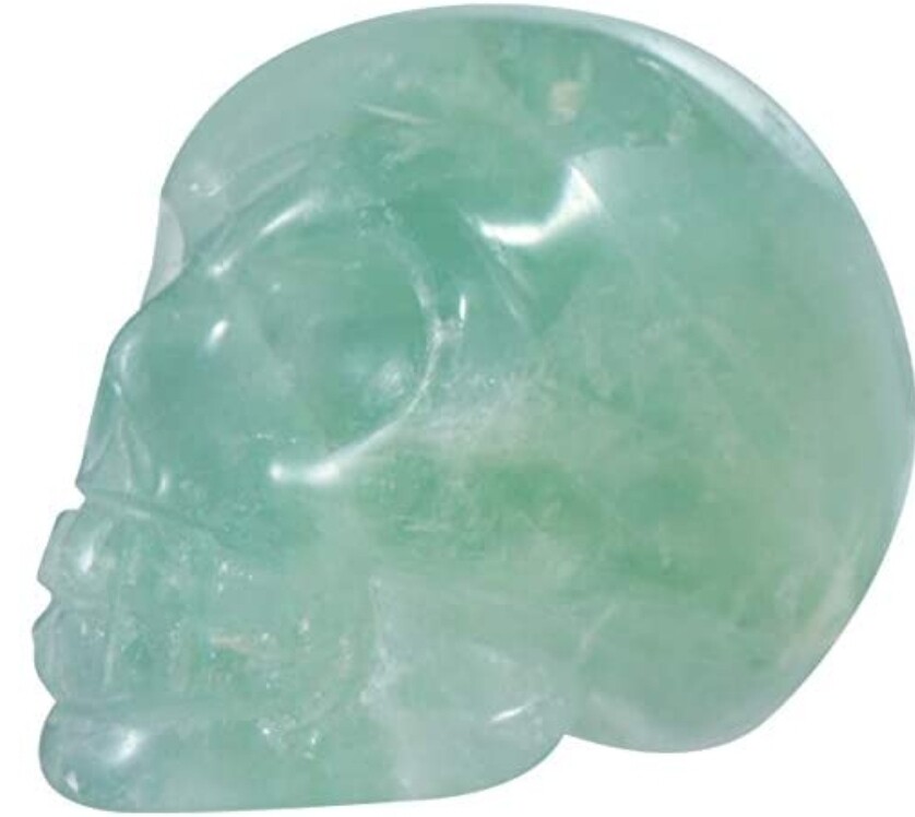 Natural Green Aventurine Quartz Skull Hand Carved Stone Carving 