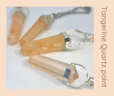 Tangerine Quartz Point Pendant