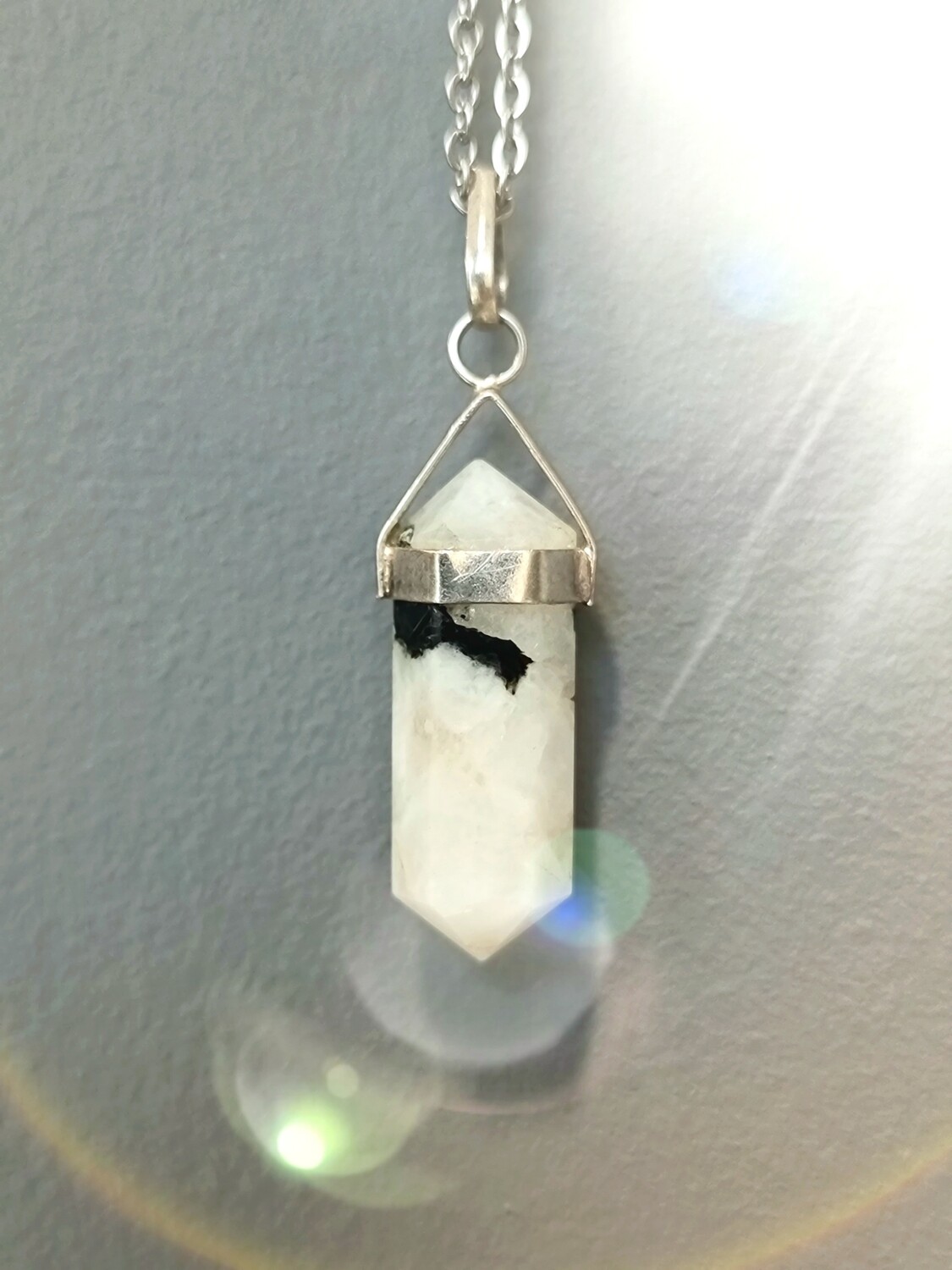 Moonstone Pendant Natural stone Crystal Necklace - Balance, Harmony &amp; New beginning