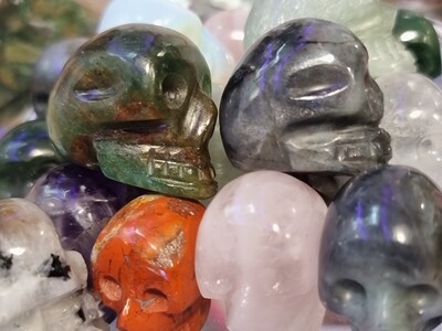 Natural Red Jasper Quartz Skull Hand Carved Stone Carving