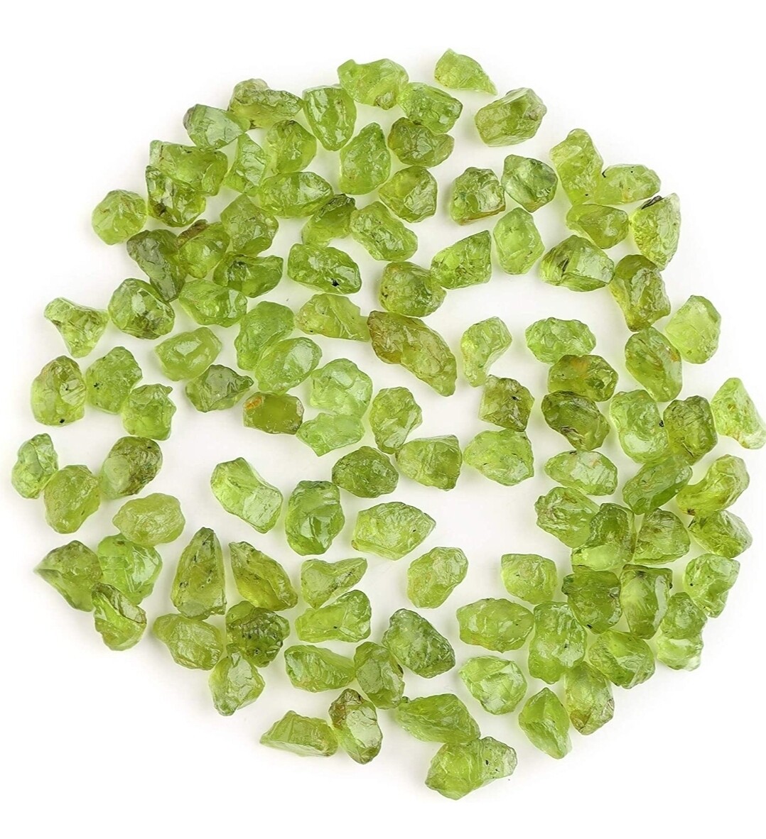 Natural Peridot Stone Rough Crystals  Assorted Loose Gemstones 