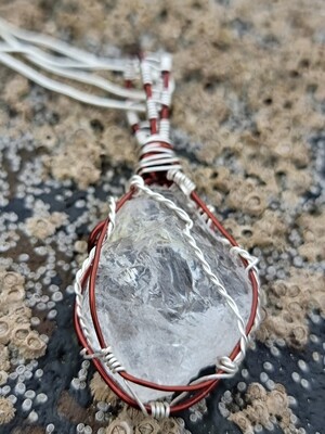 Rock Crystal Pendant Necklace Clarity 