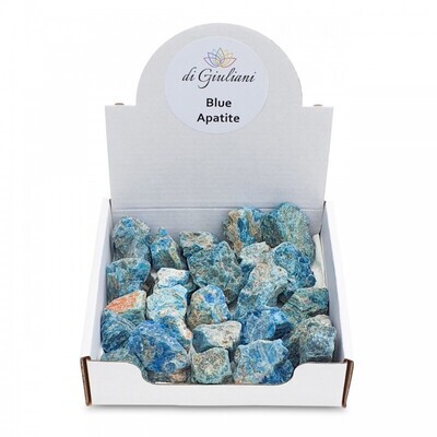 Rough Blue Apatite Blue Natural Stone - Manifestation Motivation Ambition, Self-confidence and Self-acceptance.