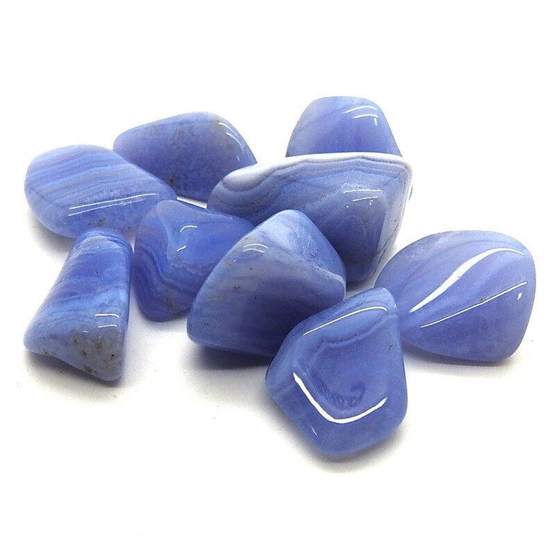 Agate Blue Lace Natural Crystal Tumbled 