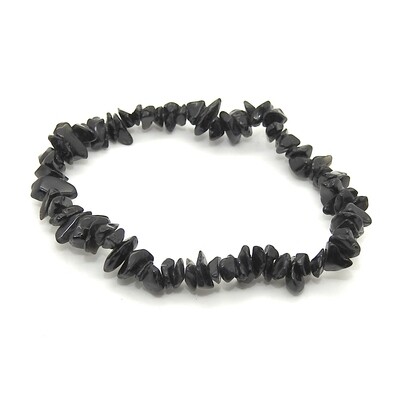 Black Obsidian Crystal 53mm Chip Bracelet