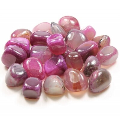 Agate Pink Banded Tumbled Crystal - Strengthening of relationships (20-30mm)
