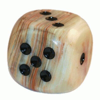 Green Lace Irish Marble Dice Cube Natural Stone Large