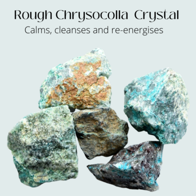 Rough Chrysocolla Natural Crystal Calms/ Re-energies 