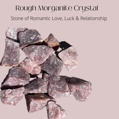 Rough Morganite Natural Crystal  
