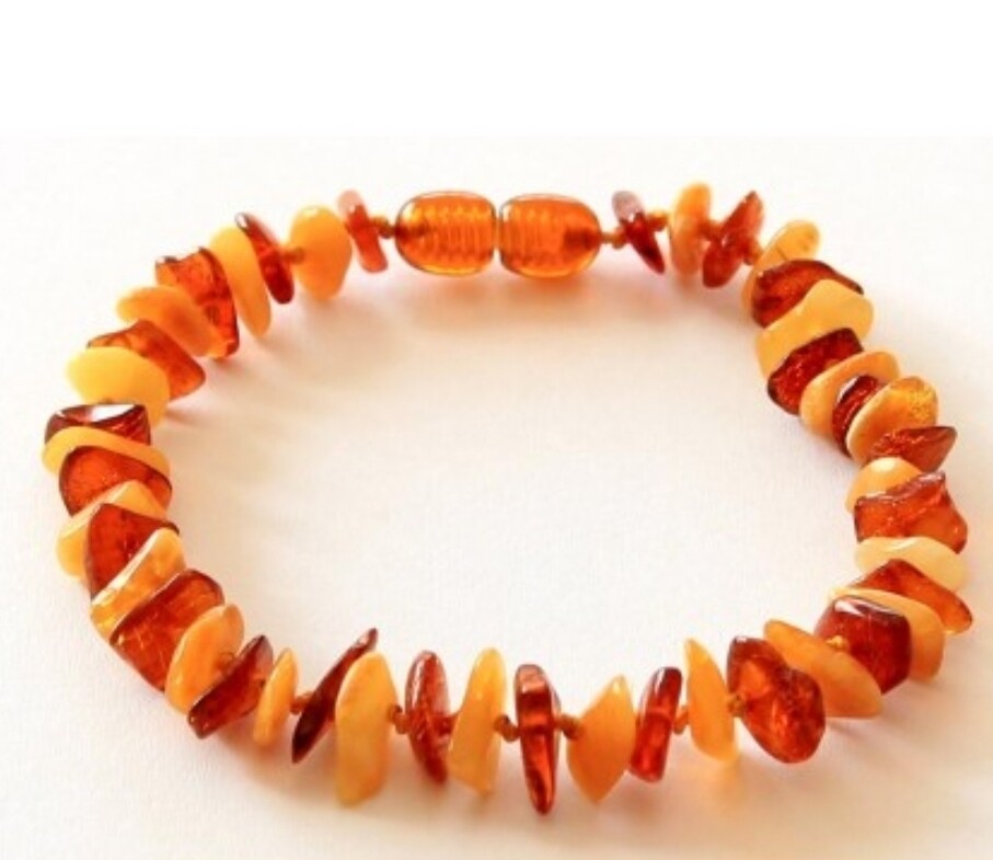 Natural Baltic Amber Crystal Bracelet 