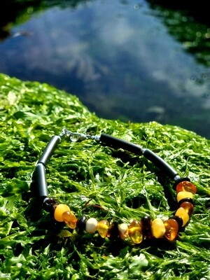 Amber Adult bracelet  Natural Baltic Amber Energy Joy Happiness Protection