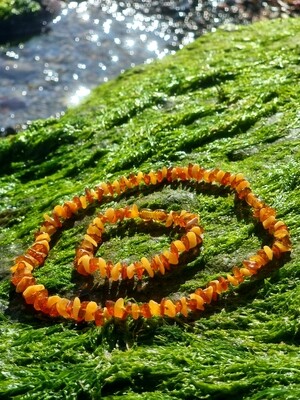 Natural Baltic Amber Multicolour Jewellery Set Adult Necklace &amp; Bracelet