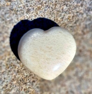 Feldspar puff heart. Self-respect, Self-esteem, and Self-awareness +-3cm
