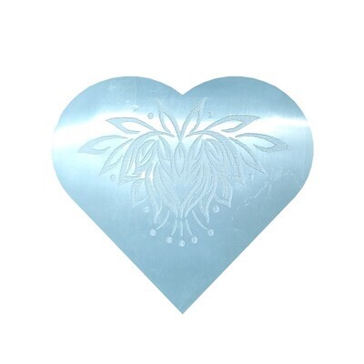 Selenite Puff Heart Crystal Carving +-30 mm