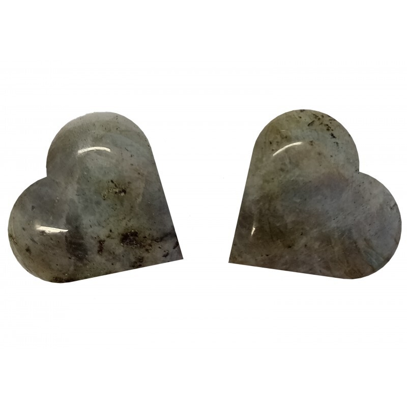 Labradorite crystal Polished Puff Heart