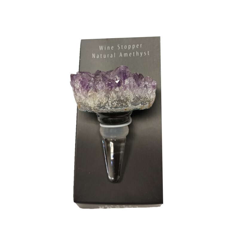 Amethyst Crystal Cluster Bottle Stopper