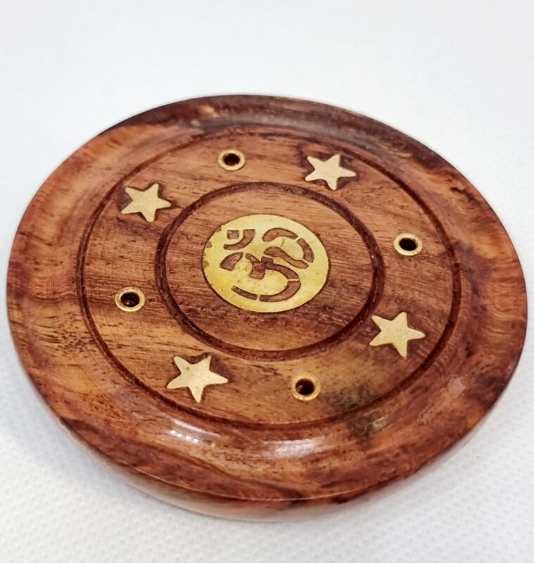 Incense holder wooden round