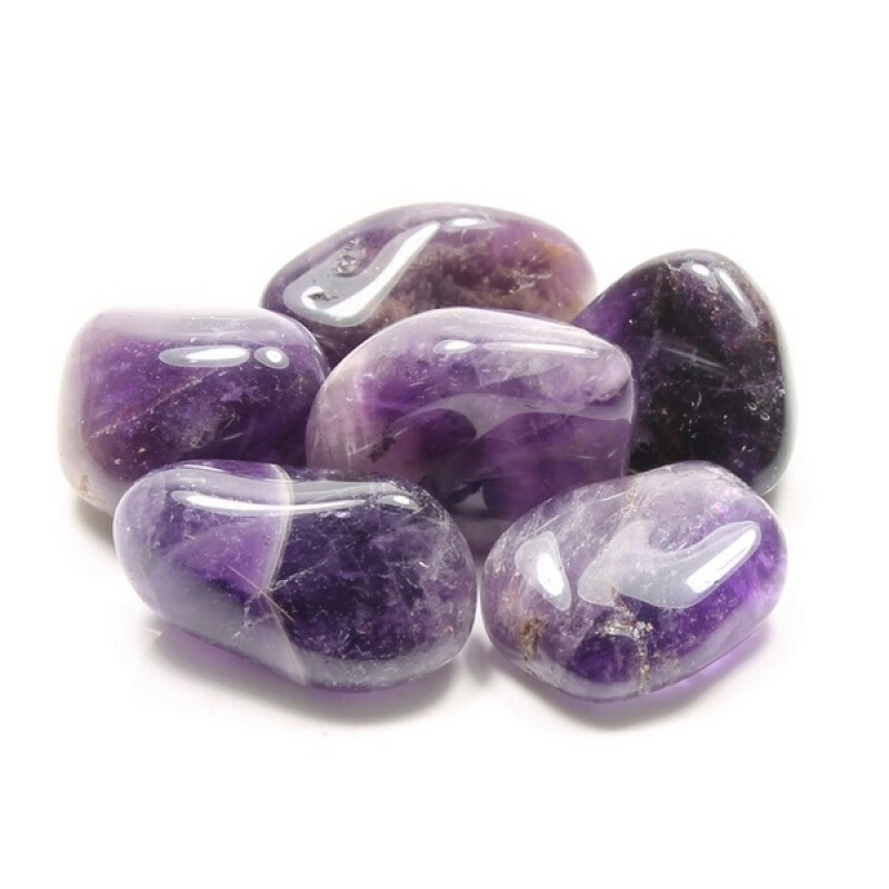 Chevron Amethyst tumbled crystal Brazil