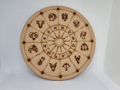 Pendulum board Features Astrology Patterns, Zodiac Wheel Board Wood