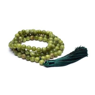 Mala Xinyi Jade Crystal Necklace with Tassel
