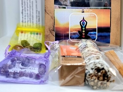 Home Cleansing Incense, Crystals and Essential Oil Gift  Set