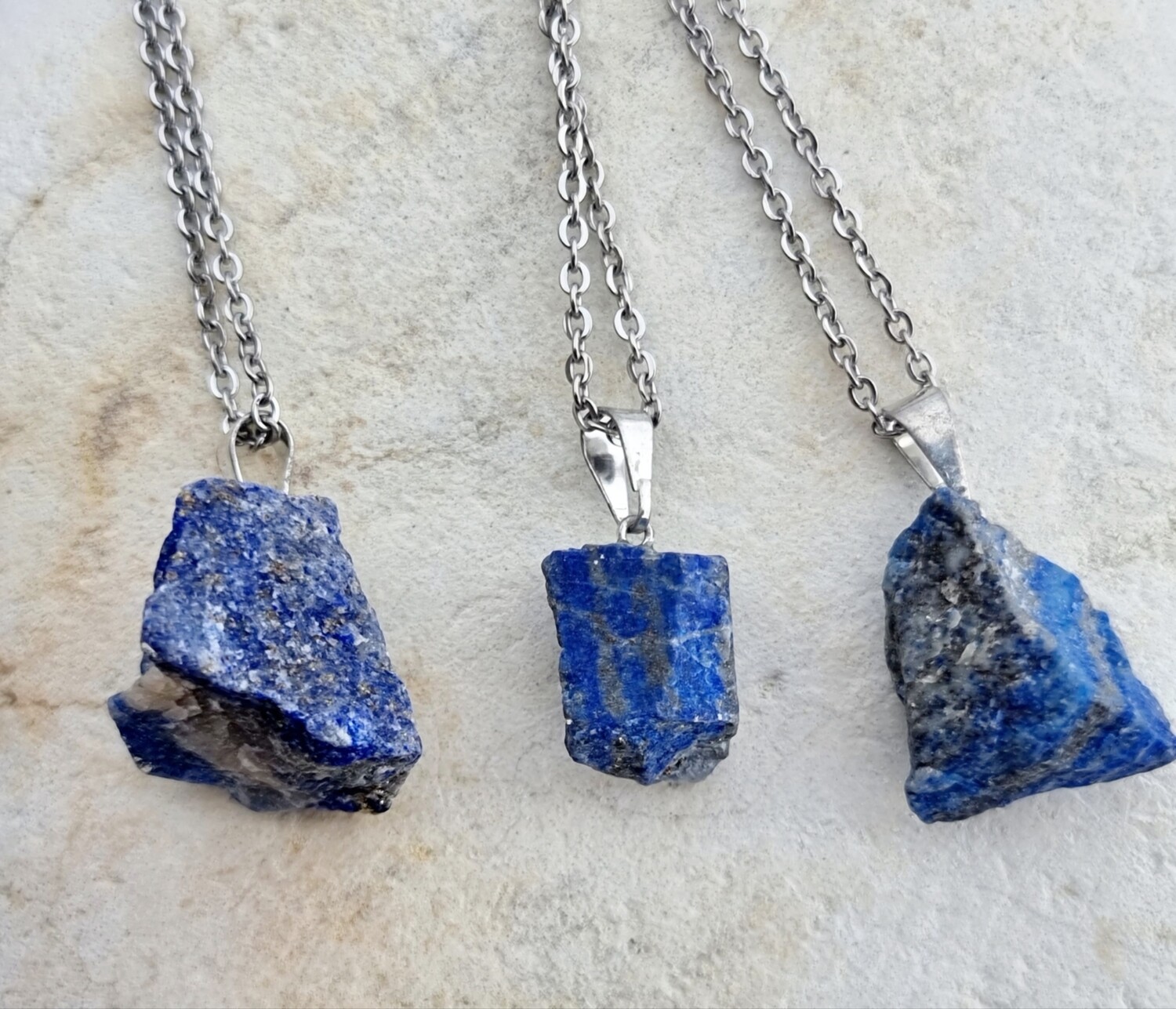 Lapis lazuli Rough Gemstone Pendant - &quot;Good luck&quot; / &quot;Love me&quot; Self-love Self Confidence 