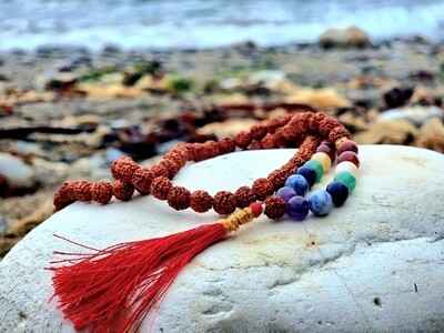 Mala chakra Rudraksha 108 beads Emotional balance 