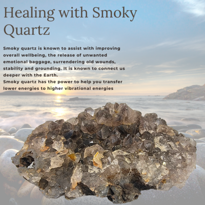 Smoky Quartz DruzybNatural Stone Specimen Crystal Rough 